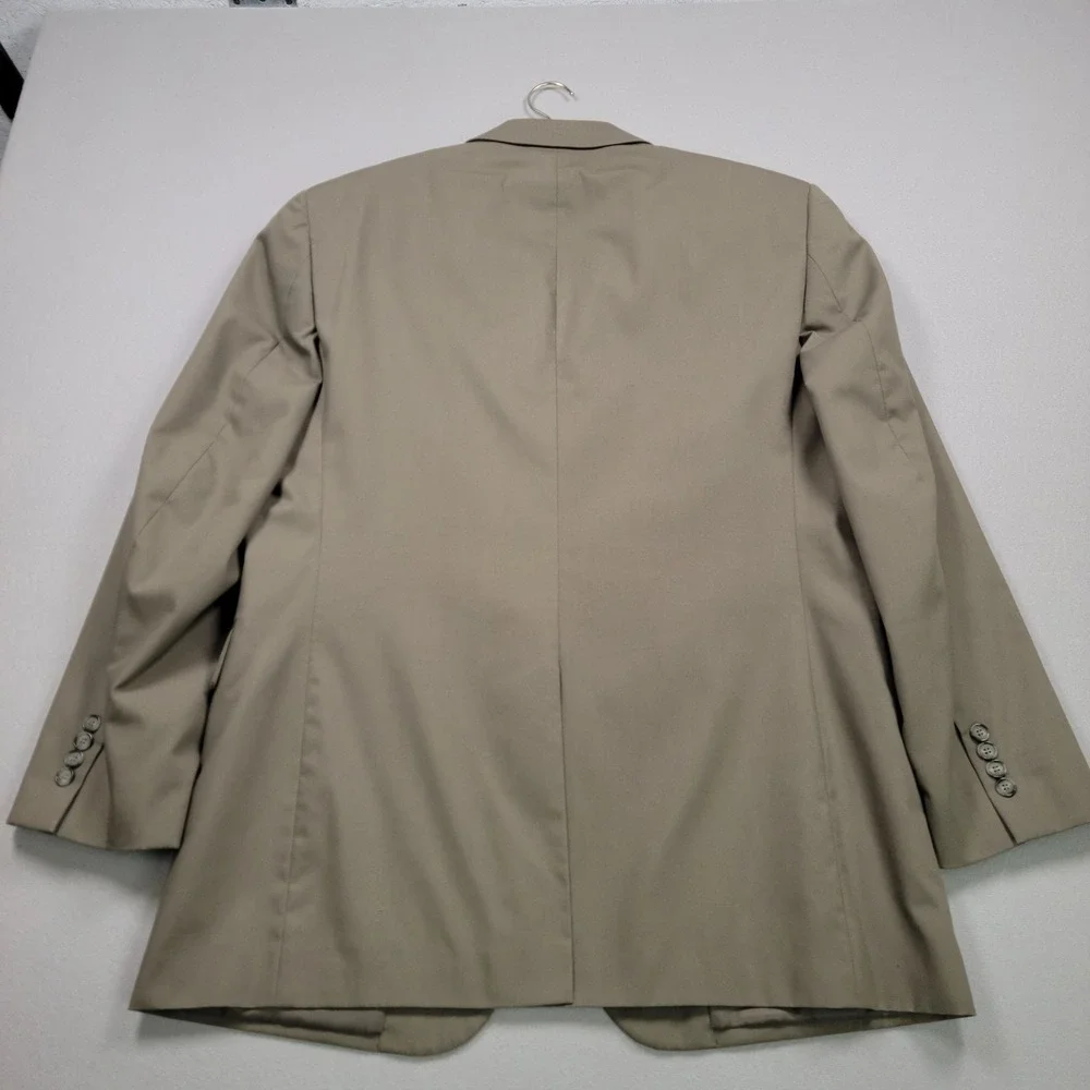 Men's Jos. A. Bank‎ Two Button Blazer Sport Coat, Khaki, Size 43L, Pre-Owned